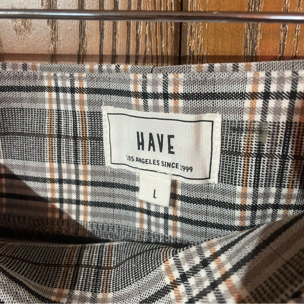 Have Plaid Mini Skirt in Black and Cream - Picture 2 of 5